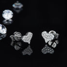 Moissanite 925 Sterling Silver Heart Stud Earrings Trendsi