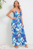 Printed Surplice Maxi Cami Dress Trendsi