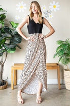 Heimish Full Size Slit Animal Print V-Neck Wide Strap Dress Trendsi