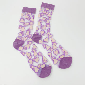 Heartful Love Sheer Socks Ellisonyoung.com