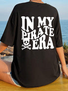 IN MY PIRATE ERA Round Neck T-Shirt Trendsi