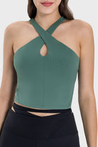 Crisscross Grecian Neck Active Cami Trendsi