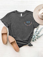 Letter Graphic Round Neck Short Sleeve T-Shirt Trendsi