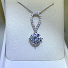 5 Carat Moissanite 925 Sterling Silver Teardrop Necklace Trendsi