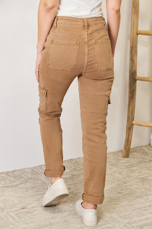 Risen Full Size High Waist Straight Jeans with Pockets Trendsi