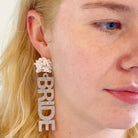 Bride Babe Cutout Acrylic Earrings Ellisonyoung.com