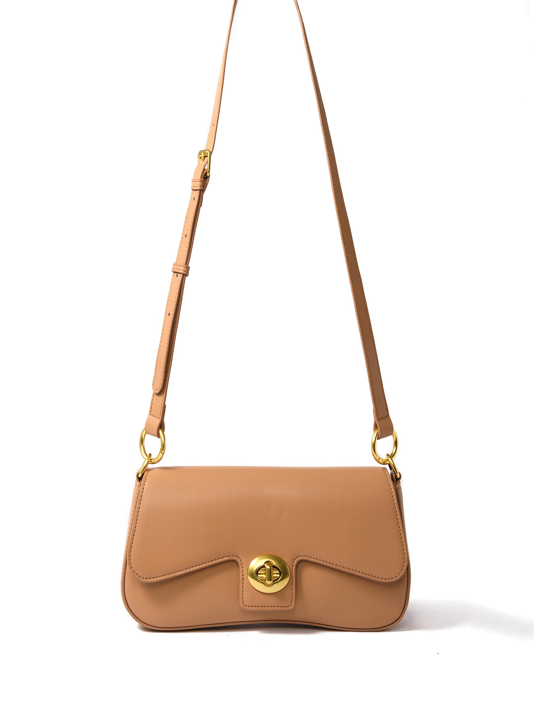 Jacqueline Leather Bag, Apricot Bob Oré