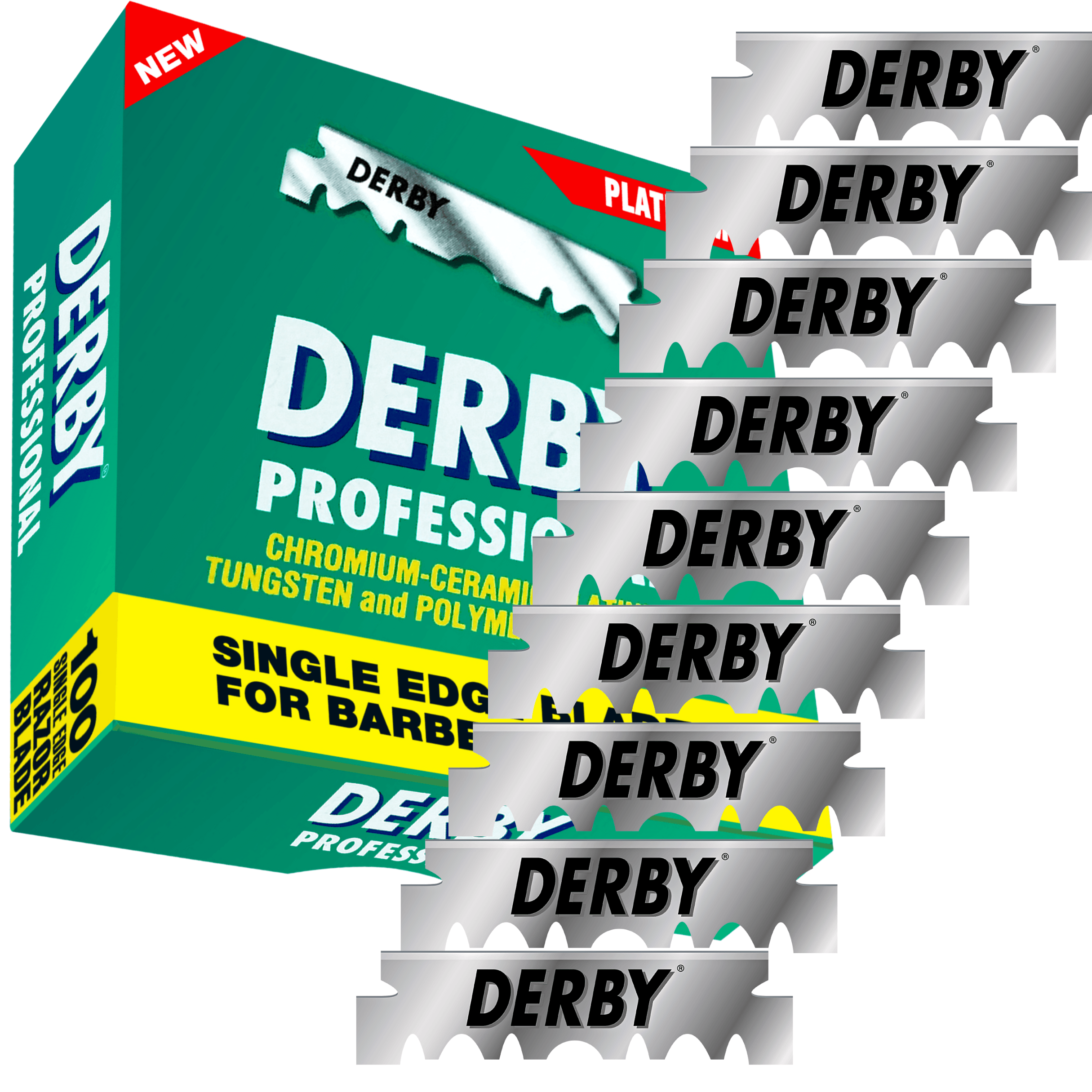 Derby Prof Single Edge Razor Blades 100ct BarberSets