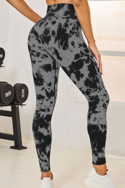 Tie-Dye High Waist Active Leggings Trendsi