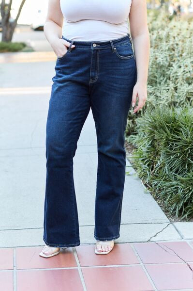 Kancan Full Size Slim Bootcut Jeans Trendsi