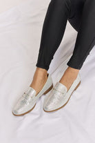 Forever Link Rhinestone Point Toe Loafers Trendsi