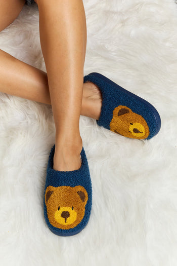 Melody Teddy Bear Print Plush Slide Slippers Trendsi