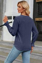 V-Neck Flounce Sleeve Blouse Trendsi