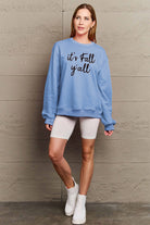 Simply Love Full Size IT'S FALL Y'ALL Graphic Sweatshirt Trendsi