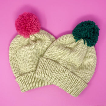 Vintage Charm Color Pom Beanie Ellisonyoung.com