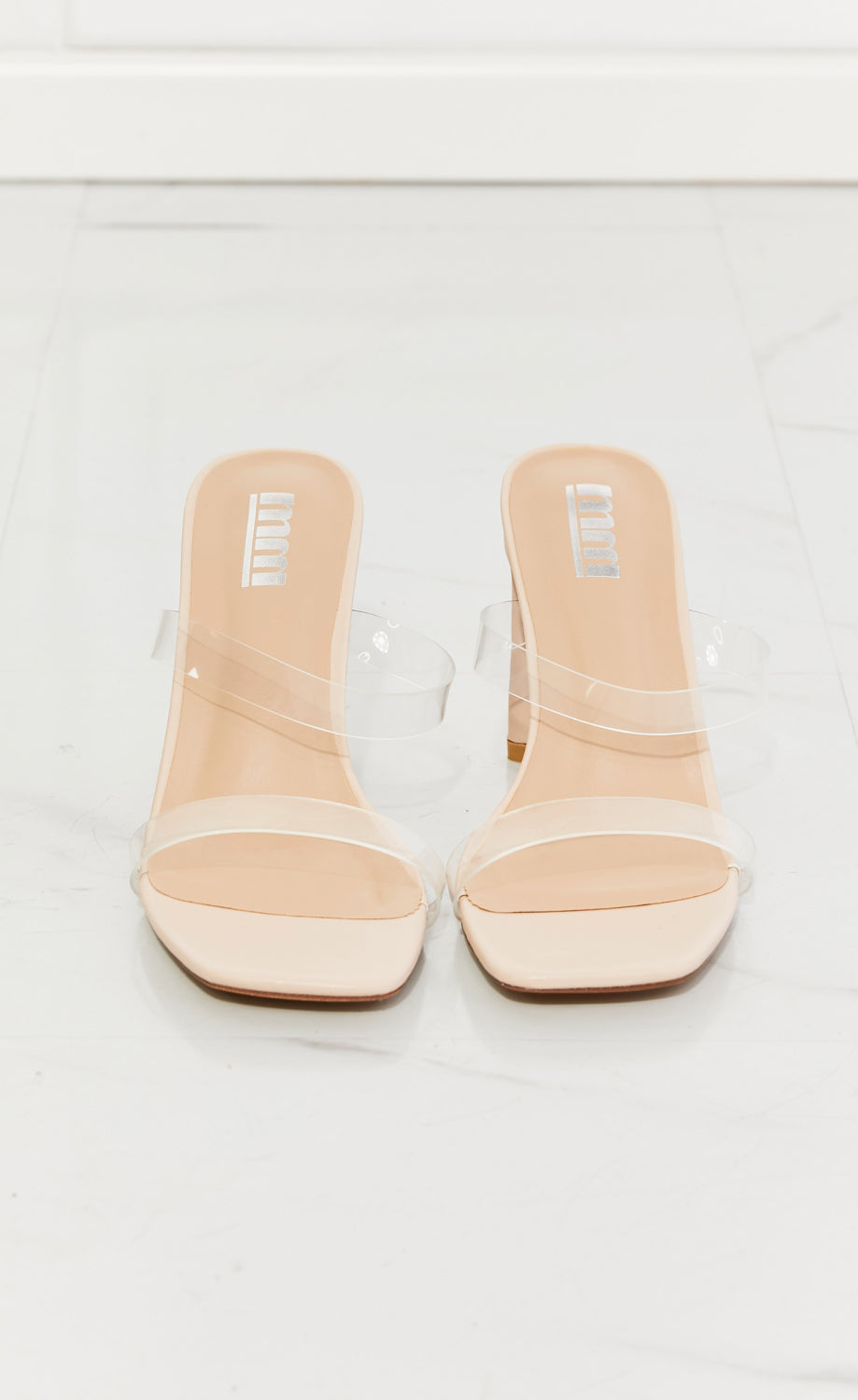 MMShoes Walking On Air Transparent Double Band Heeled Sandal MMShoes