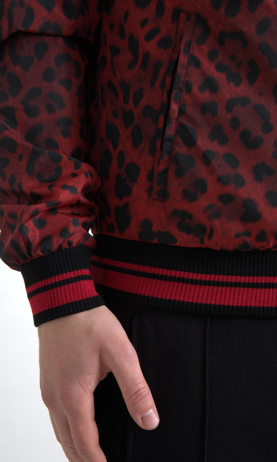 Dolce & Gabbana Red Leopard Bomber Short Coat Jacket GENUINE AUTHENTIC BRAND LLC