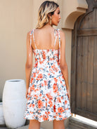 Floral Tiered Spaghetti Strap Dress Trendsi