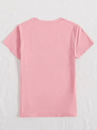 MAMA Round Neck Short Sleeve T-Shirt Trendsi