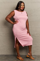 Sew In Love Full Size For The Night Fitted Sleeveless Midi Dress Trendsi