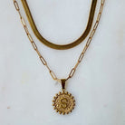 Double Chain Initial Necklace Ellisonyoung.com