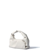 Marshmallow Croissant Bag in Soft Leather, White Bob Oré