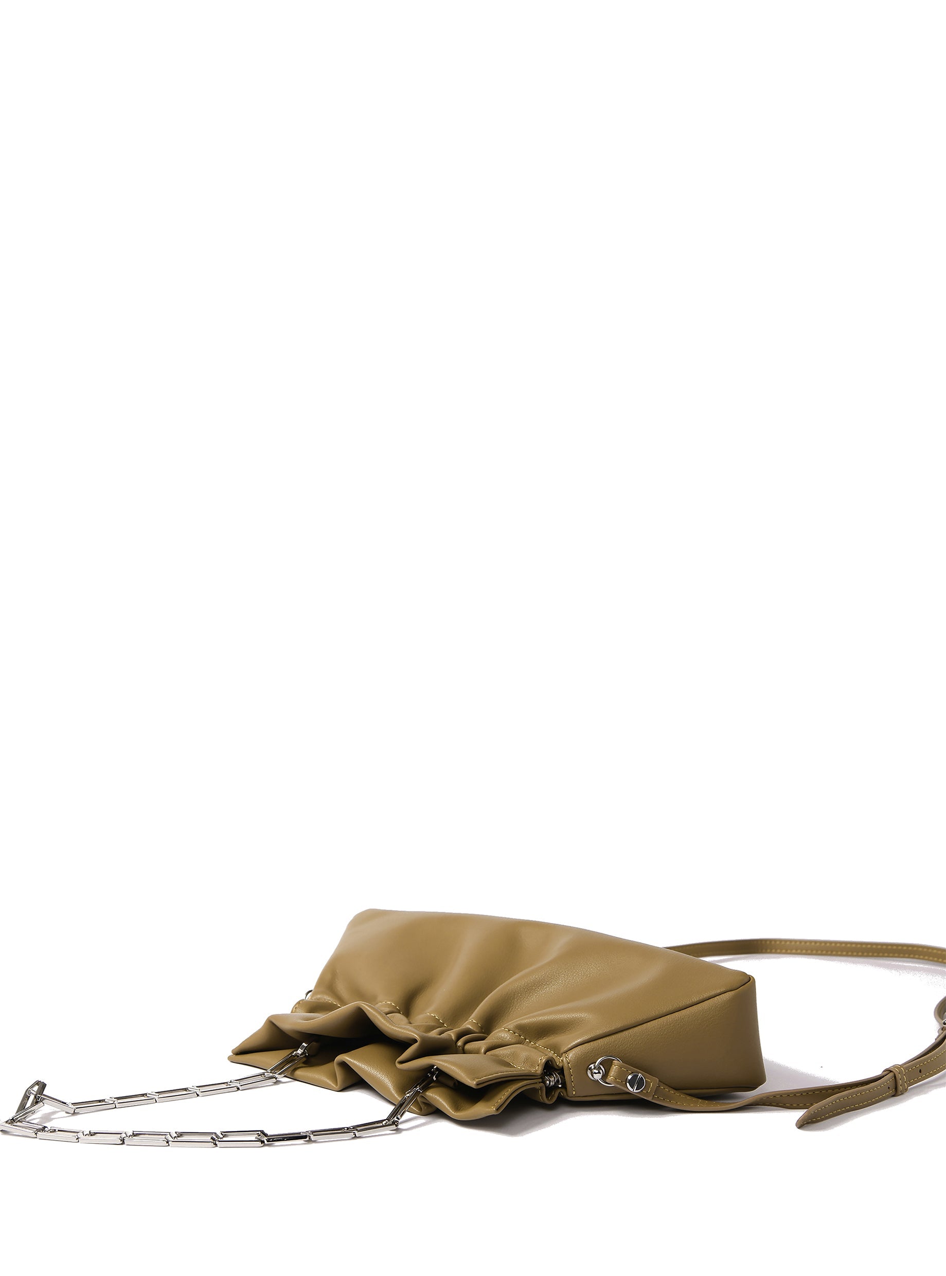 Mila Bag in Smooth Leather, Mustard Green Bob Oré