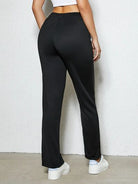 Slit Elastic Waist Pants Trendsi