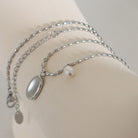 Titanium Steel Freshwater Pearl Pendant Necklace Trendsi
