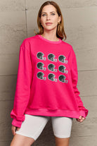 Simply Love Full Size Graphic Round Neck Sweatshirt Trendsi