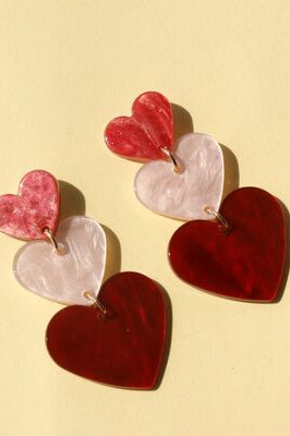 Acrylic Heart Dangle Earrings Trendsi