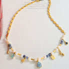 18K Gold-Plated Beaded Charm Necklace Trendsi