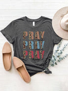 Letter Graphic Round Neck Short Sleeve T-Shirt Trendsi