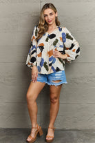 Hailey & Co Wishful Thinking Multi Colored Printed Blouse Trendsi
