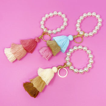 Classy Girl Pearl Tassel Key Chain Ellisonyoung.com