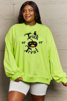 Simply Love Full Size TRICK OR TREAT Graphic Sweatshirt Trendsi