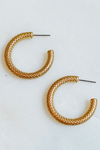 Textured Hoop Earrings Ellisonyoung.com