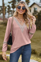 V-Neck Long Sleeve T-Shirt Trendsi