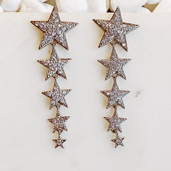 Five Stars Dangle Down Earrings Ellisonyoung.com