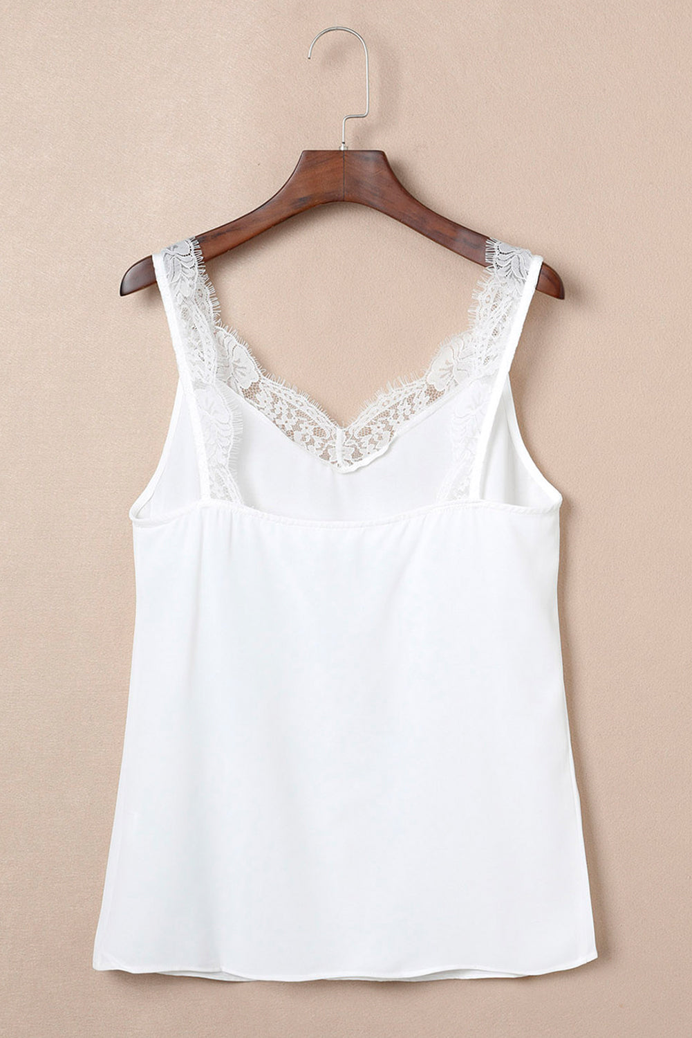 Lace Detail Bow Graphic V-Neck Tank Trendsi