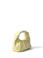 Marshmallow Croissant Bag in Soft Leather, Bright Yellow Bob Oré