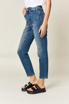 Judy Blue Full Size Tummy Control High Waist Slim Jeans Trendsi