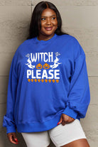 Simply Love Full Size WITCH PLEASE Graphic Sweatshirt Trendsi