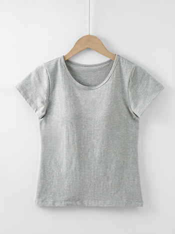 Round Neck Short Sleeve T-Shirt Trendsi