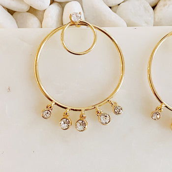 Double Circle Front Back Hoop Earrings Ellisonyoung.com