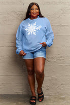 Simply Love Full Size Snowflake Graphic Sweatshirt Trendsi