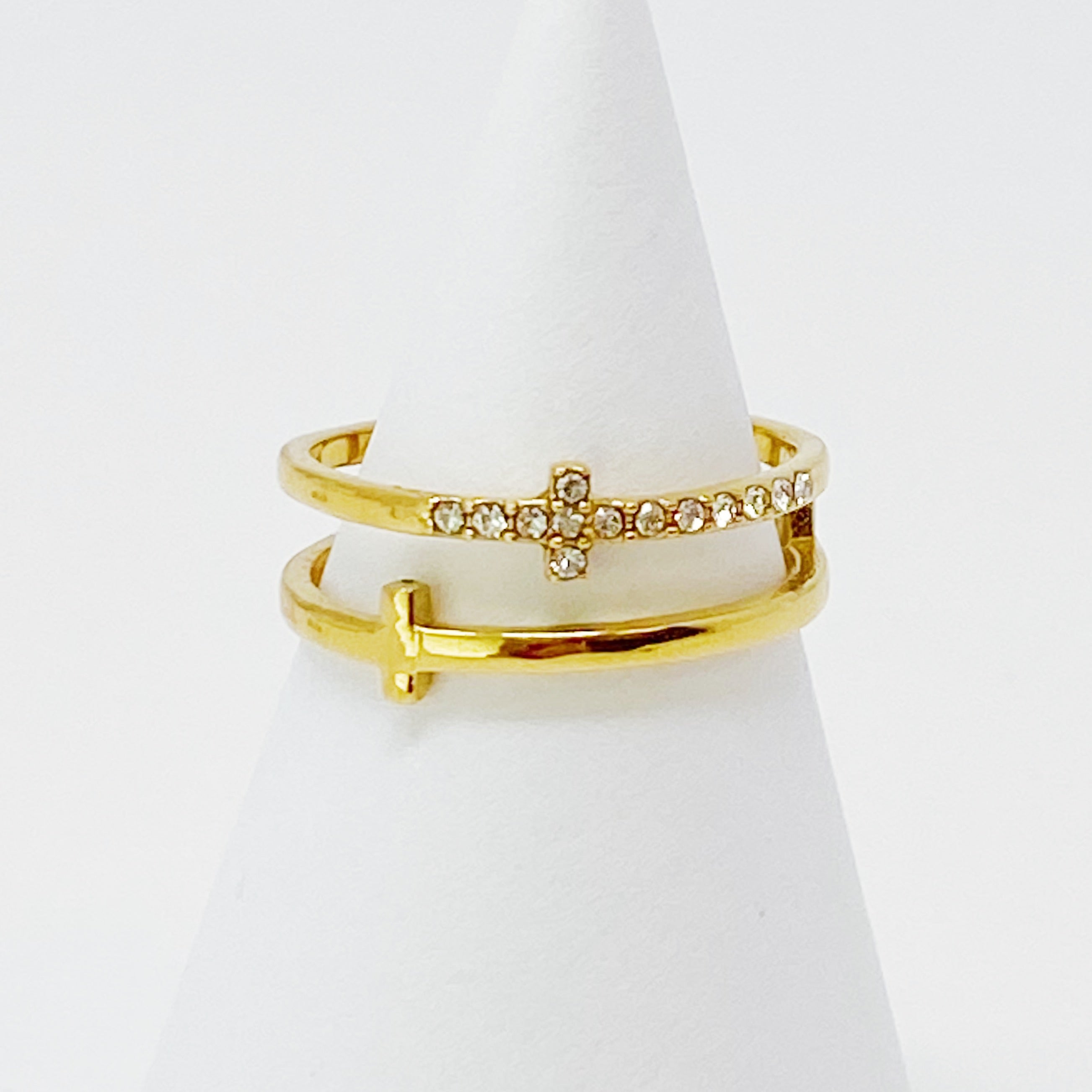 Forever Double Cross Ring Ellisonyoung.com