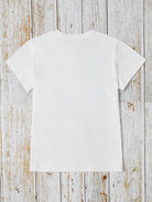 Letter Graphic Round Neck Short Sleeve T-Shirt Trendsi