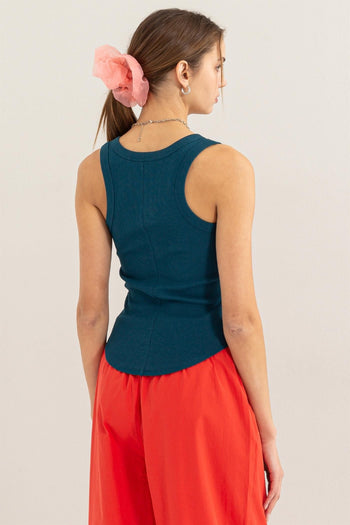 HYFVE Ribbed Scoop Neck Racerback Tank Trendsi