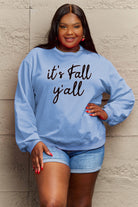 Simply Love Full Size IT'S FALL Y'ALL Graphic Sweatshirt Trendsi